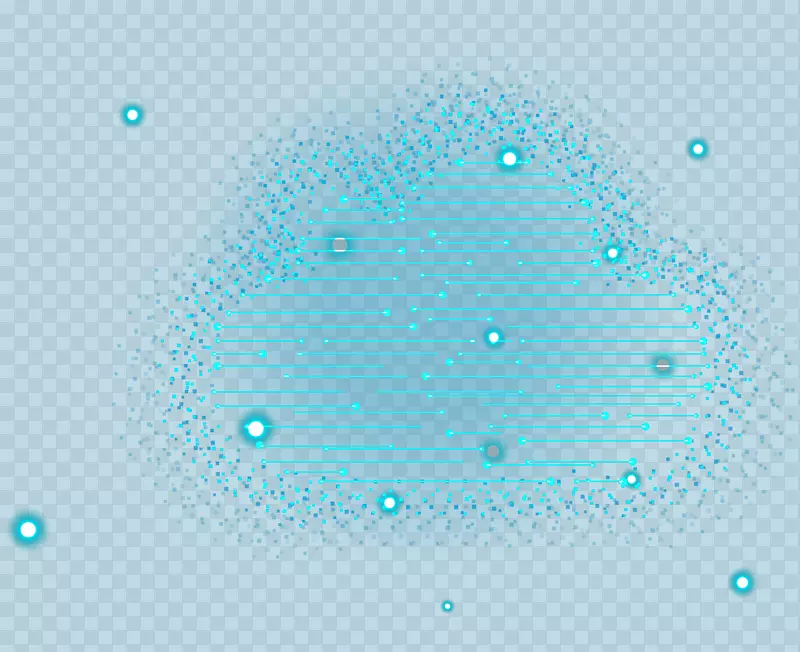 圆角有机体图案-互联网云装饰图案