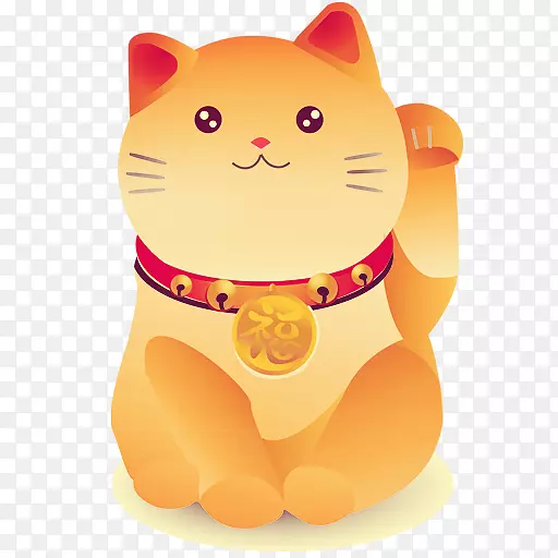 猫马内基-奈科新年图标-手绘幸运猫