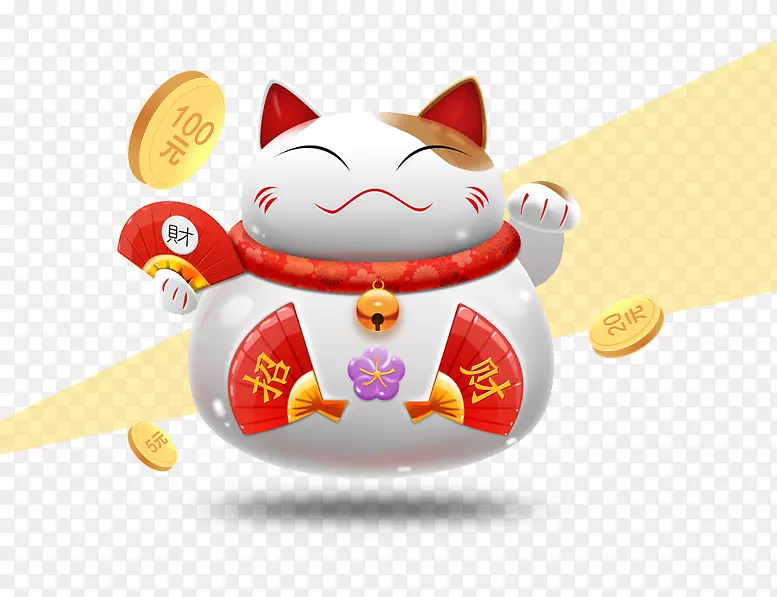 Maneki-neko海报-幸运猫可爱图案
