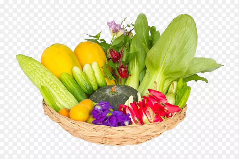 蔬菜水果摄影篮木瓜-篮子里的蔬菜