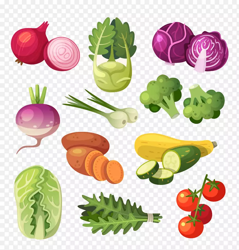 蔬菜图解-一堆绿色蔬菜图像