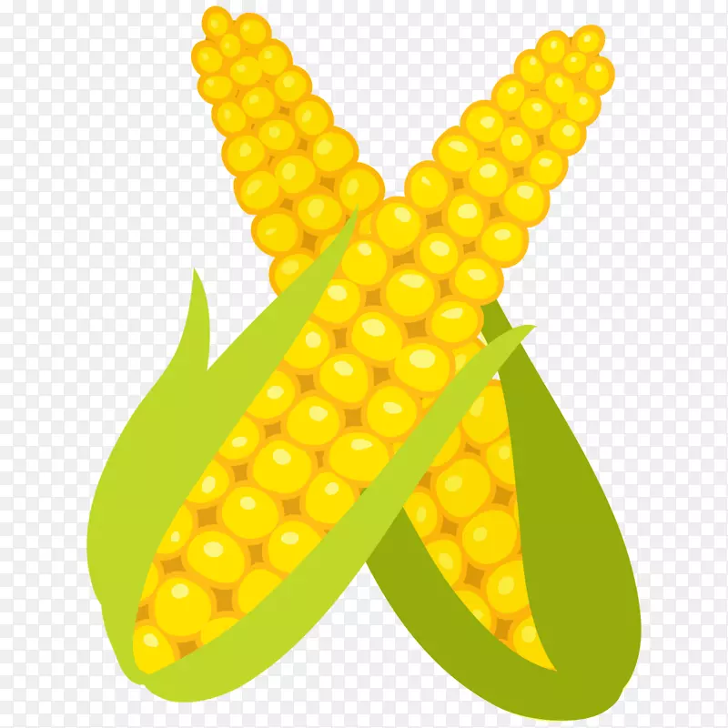 玉米上的蔬菜水果字母x卡通蔬菜水果字母x