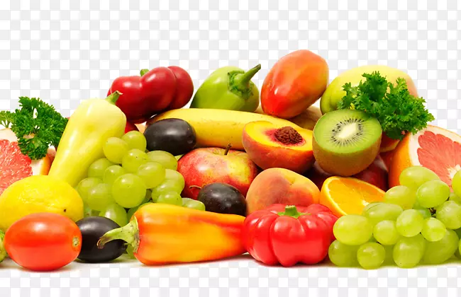 有机食品蔬菜水果杂货店-三维食品水果图像草图，美丽的新鲜水果和蔬菜