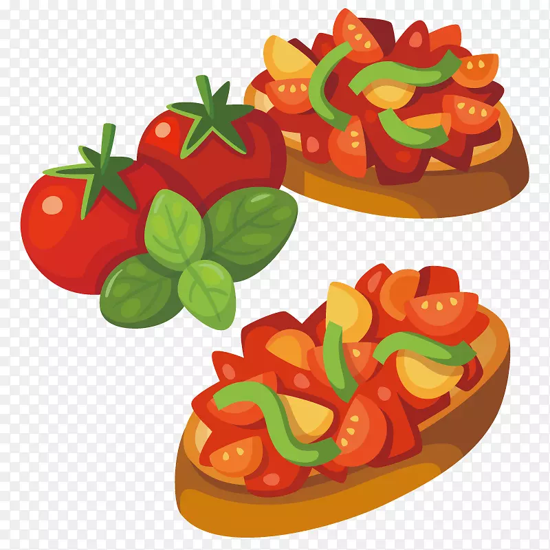 街头食品图例-食物蔬菜煎饼