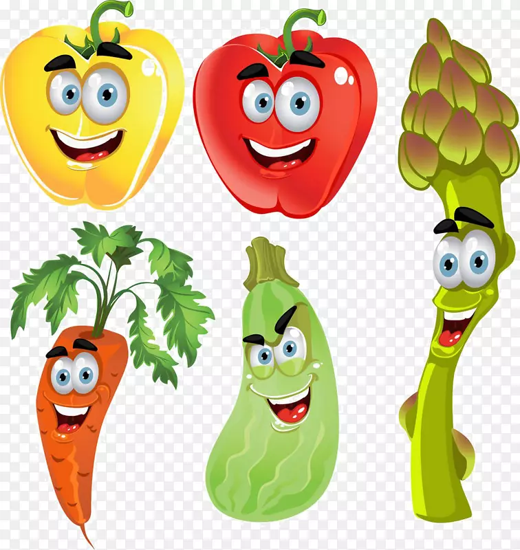 蔬菜卡通水果剪贴画.卡通蔬菜材料