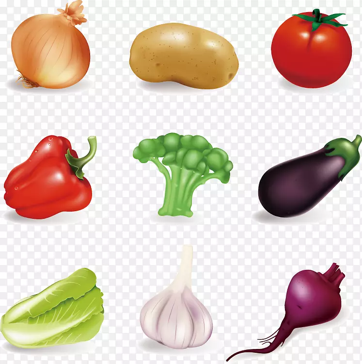 蔬菜水果食品剪贴画.蔬菜载体元素