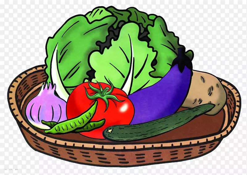 蔬菜黄瓜番茄食品一篮子蔬菜