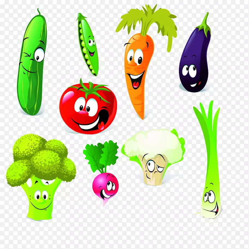 蔬菜卡通花椰菜剪贴画手绘蔬菜大泉