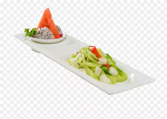 菜谱配菜搭配美味的水果和蔬菜。