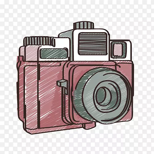数码相机-相机手绘材料图片