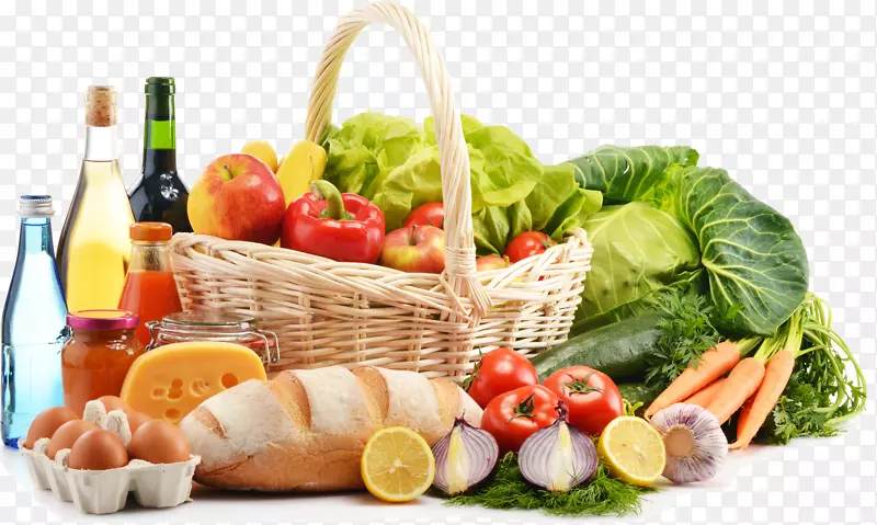 杂货店存货摄影白色食品水果和蔬菜配料