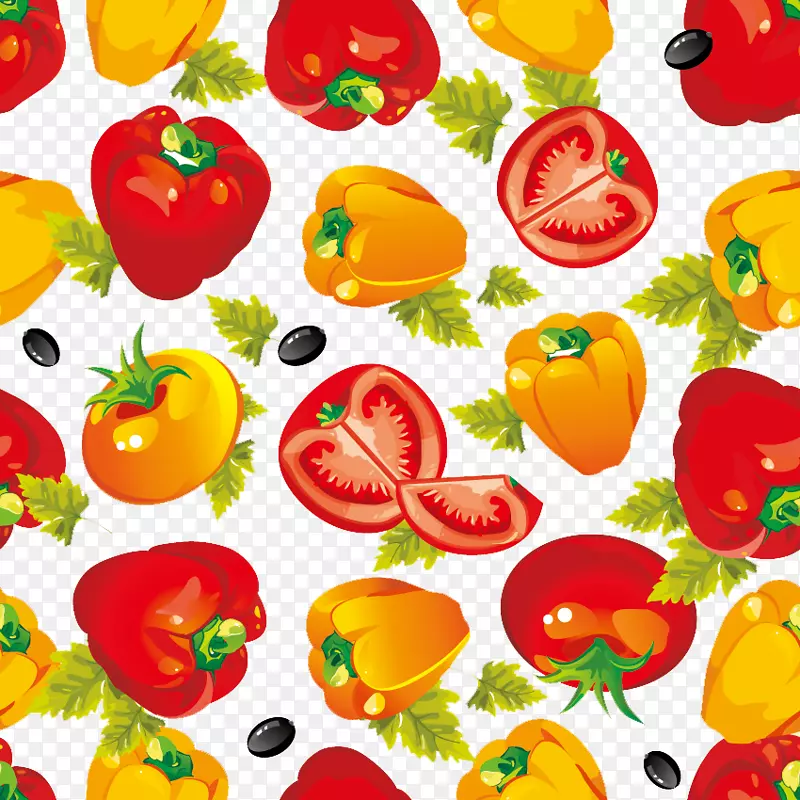 卡通食品番茄沙拉.蔬菜收集载体元素
