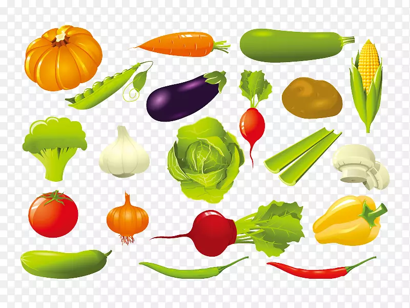 蔬菜版税-免费剪贴画-卡通蔬菜大泉