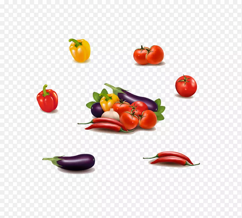红辣椒，大蒜，甜椒，各种蔬菜