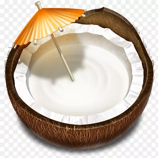 椰子水猕猴桃图标-梯级椰子图片材料