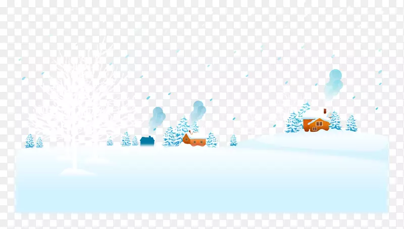 平面设计文字品牌插图-海报雪冬背景材料