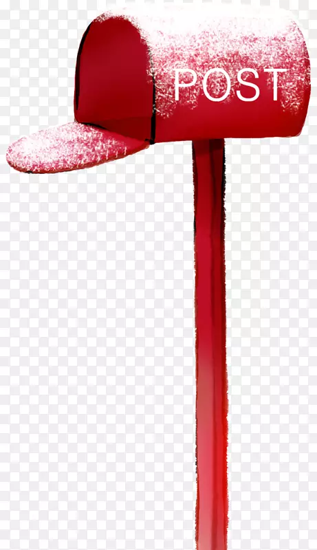 红色邮箱信箱-冬季邮箱筒