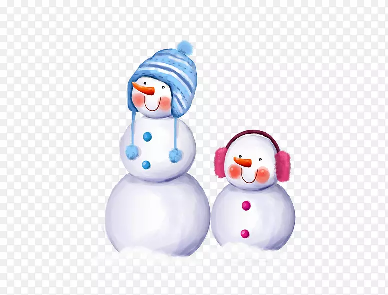 雪人冬天-精致可爱的雪人