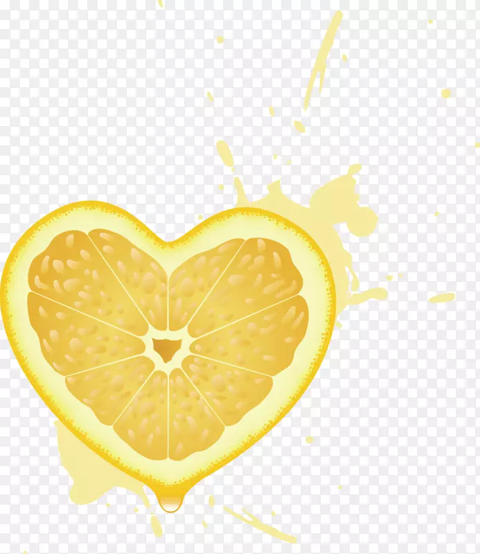 果汁葡萄柚柠檬形水果心形图案