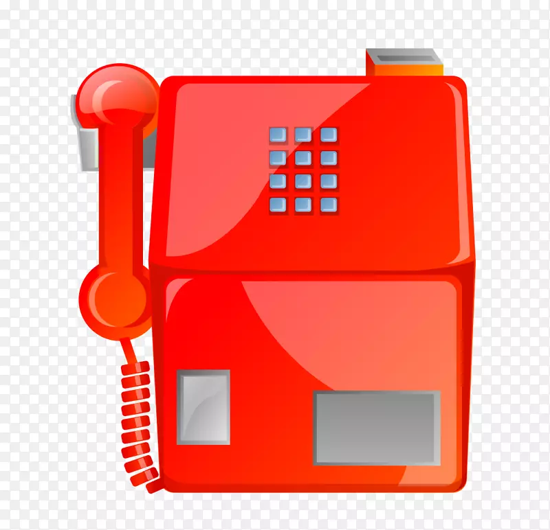 电话付费电话手机图标-红色手机