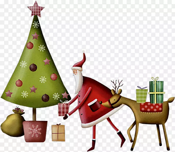 圣诞装饰品圣诞老人驯鹿圣诞树-圣诞老人创意