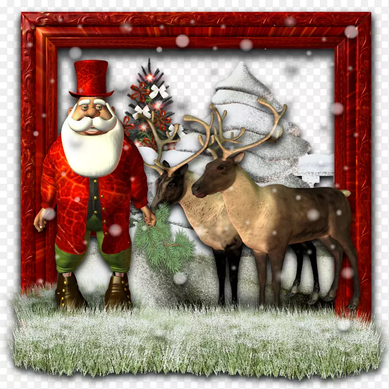 Ded Moroz圣诞装饰品圣诞老人驯鹿-圣诞老人插图