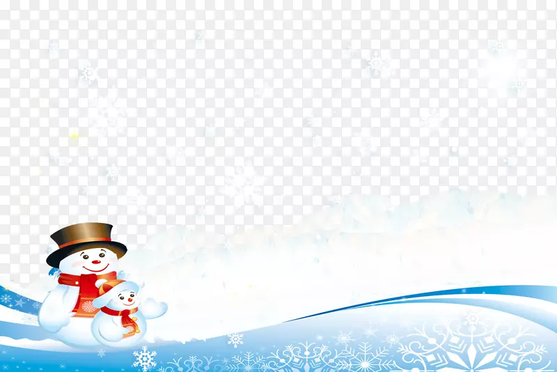 雪人冬季海报-海报装饰雪人