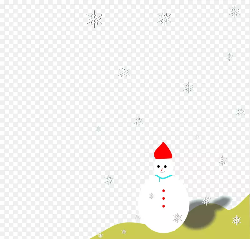 雪人雪花圣诞雪人雪