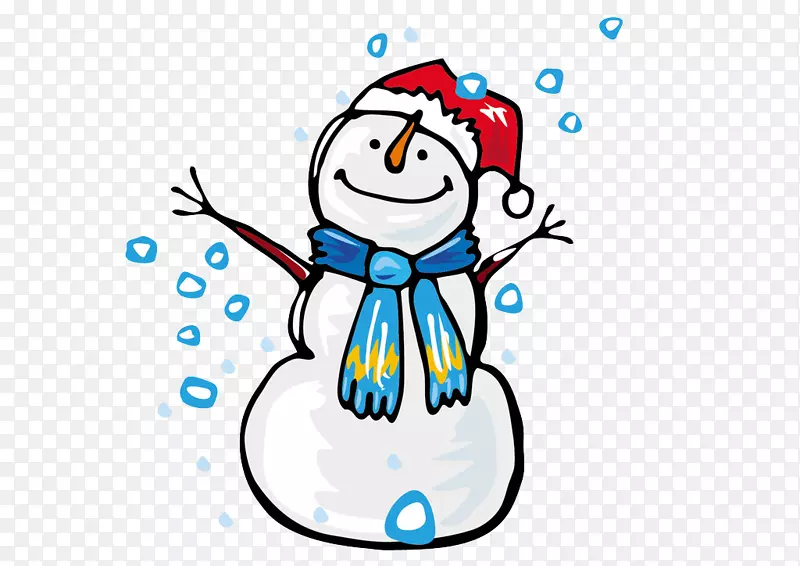 冬天雪人圣诞小孩-可爱的雪人