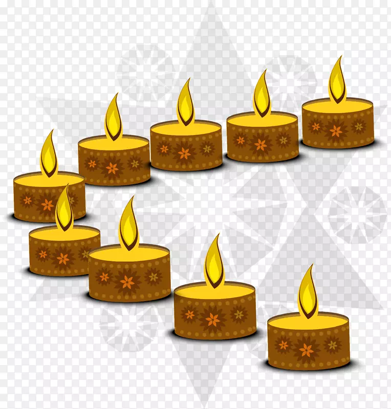 火焰-黄蜡烛