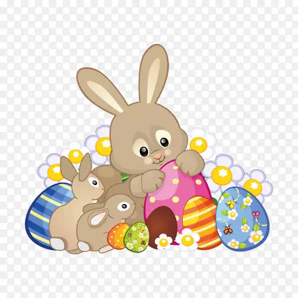复活节兔家用兔夹艺术-可爱的兔子
