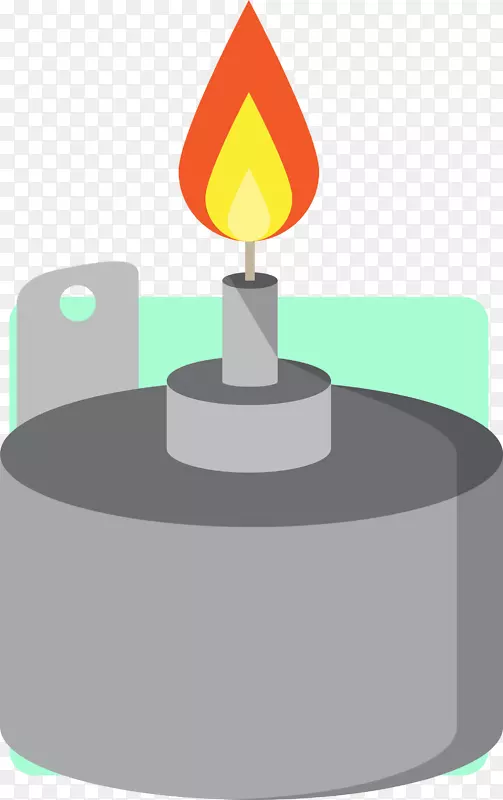 灰色蜡烛剪贴画-简单的灰蜡烛