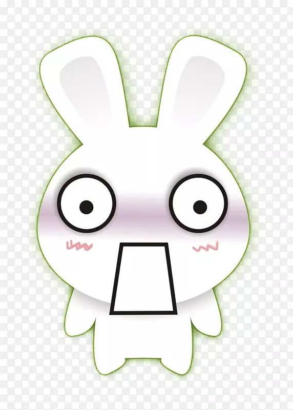 白兔复活节兔画卡通兔