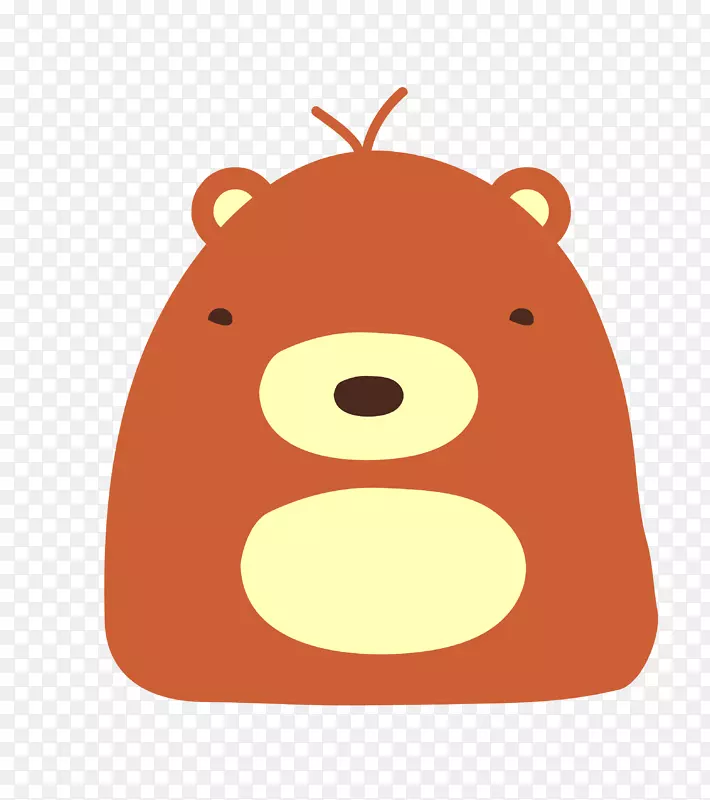 熊动物剪贴画-灰色卡通熊可爱