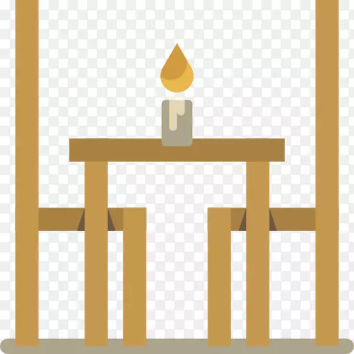 可伸缩的图形图标-一套椅子和蜡烛
