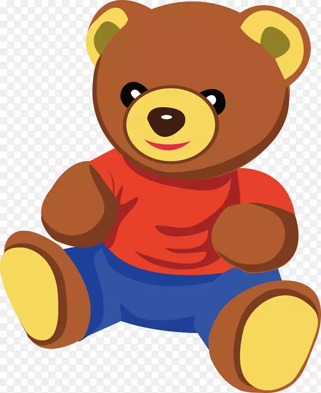 五感松软的儿童工作表剪贴画熊是手绘的。