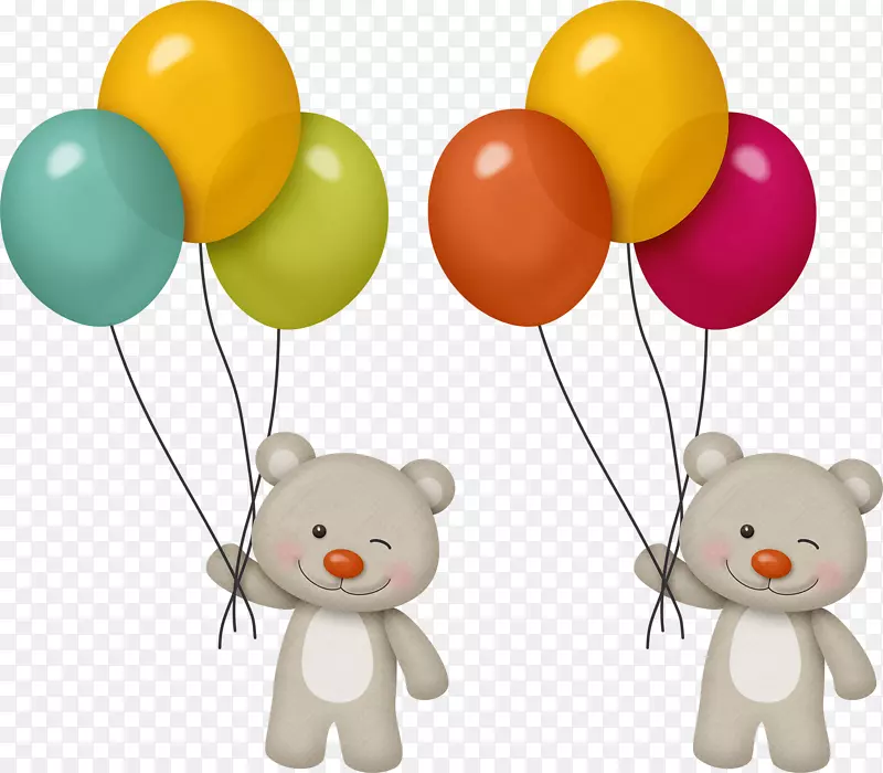 生日玩具气球愿望夹艺术拉气球熊