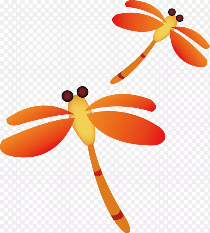 昆虫蜻蜓剪贴画-秋季生活偶像