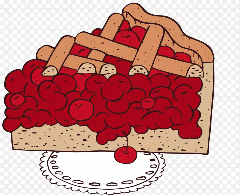 免版税插图.手绘草莓蛋糕