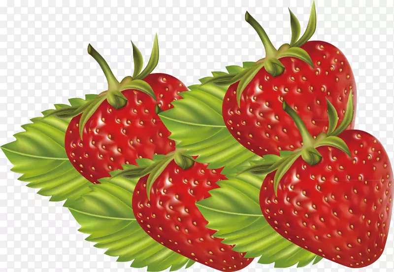 草莓配套水果-草莓装饰设计，精美图案