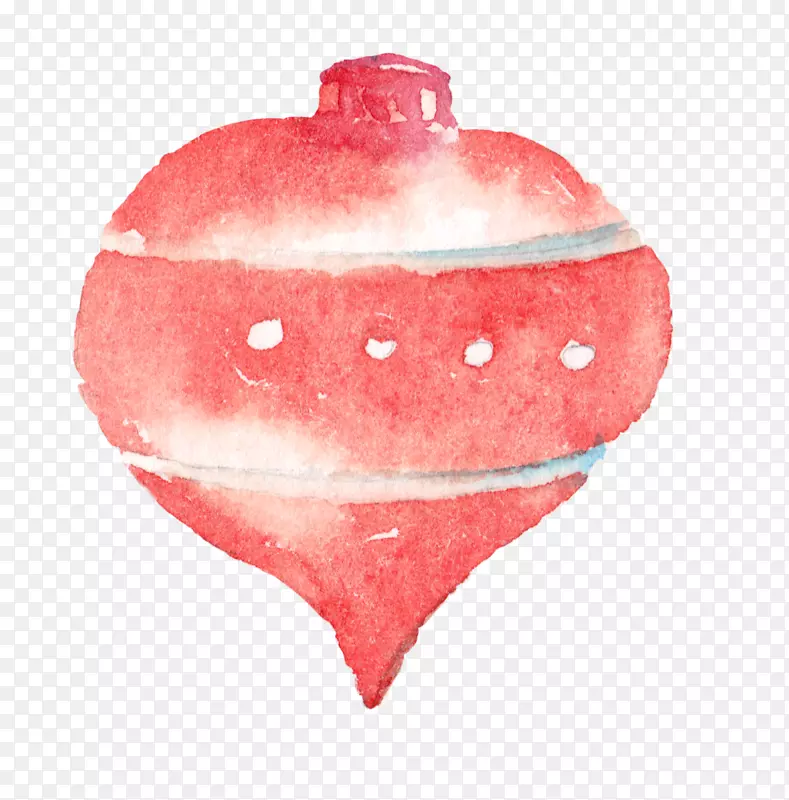 圣诞节水彩画插图-草莓，甜点，水果
