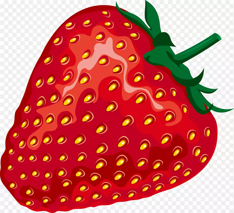 草莓果实红果红草莓果实元素