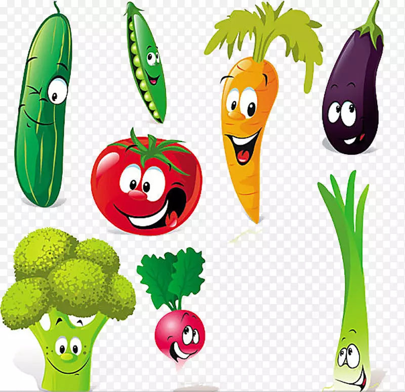 蔬菜卡通版税-免费剪贴画-蔬菜卡通