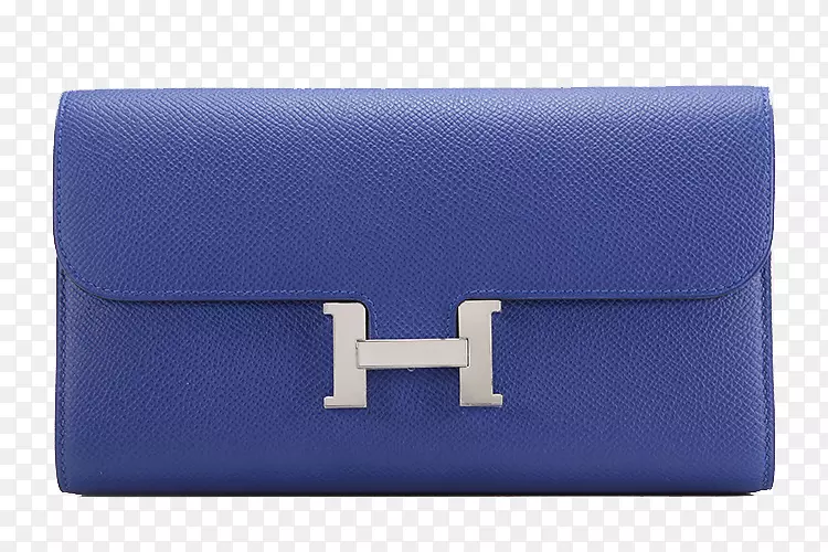 手提包钱包Hermxe8s皮革Birkin袋-Hermes(Hermes)深蓝色皮夹的长段