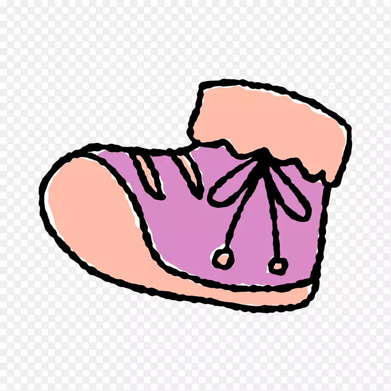 婴儿鞋垫插画-红色婴儿鞋