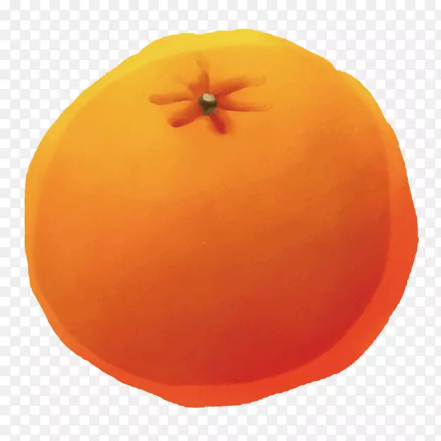 橙色奥格里斯手绘3D卡通创意水果