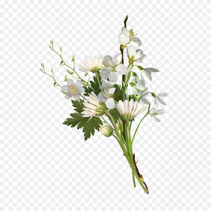 花束白色婚纱-创意情人节
