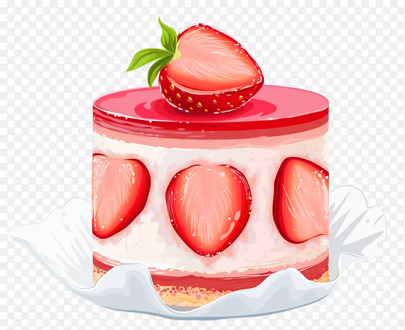 纸杯蛋糕层蛋糕夹艺术草莓蛋糕