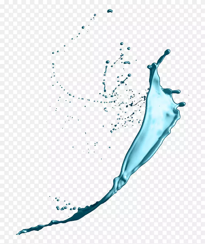 颜料滴-创造性溅蓝水