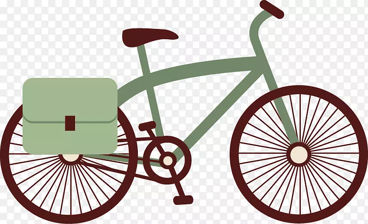 折叠自行车巡洋舰自行车混合自行车道路自行车老式装饰元素